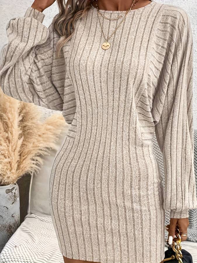 Levoire | Robe En Tricot Avec Des Bretelles En Forme D'Araignée Beige