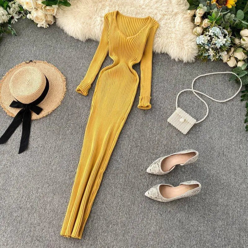 Levoire | Robe femme simple Jaune Une taille