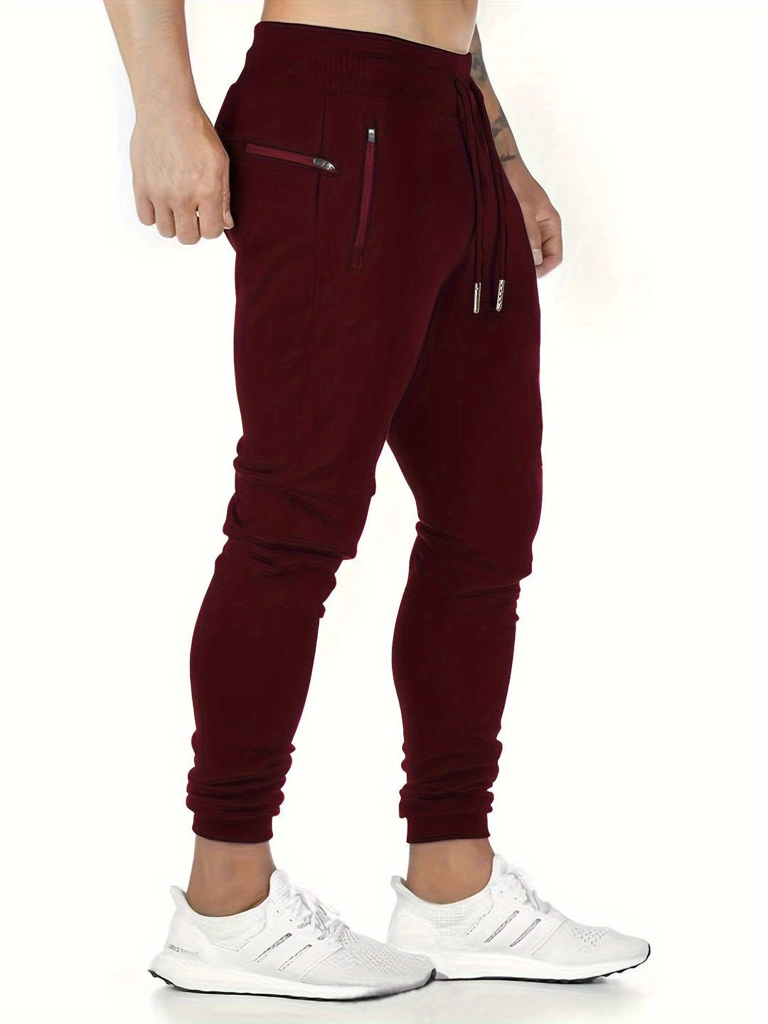 Levoire | Pantalons De Jogging Confortables Pour Hommes Avec Poches Et Cordons Bordeaux rouge