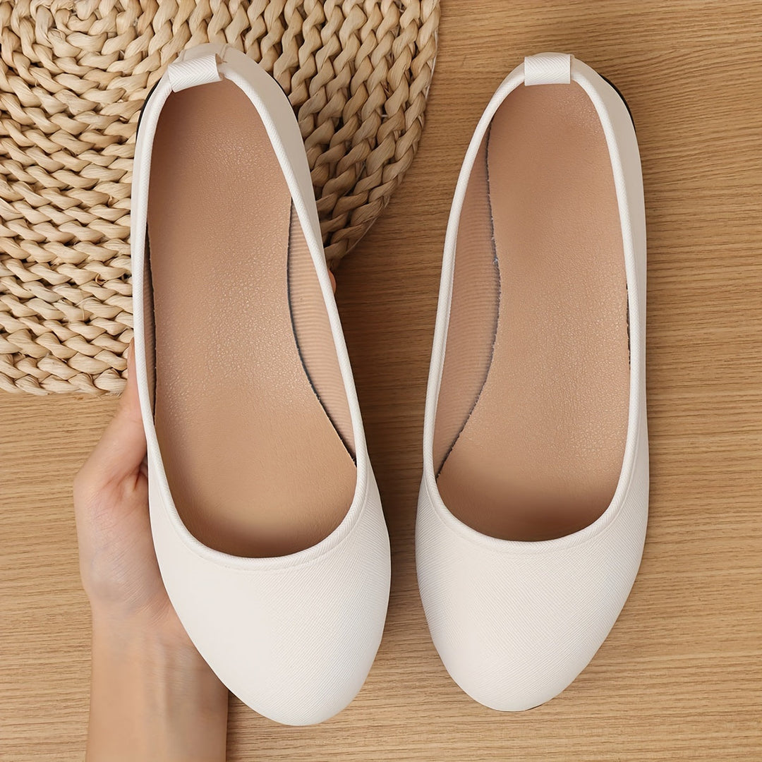 Levoire | Classiques Ballerines Blanches Avec Motif Croisé Doré