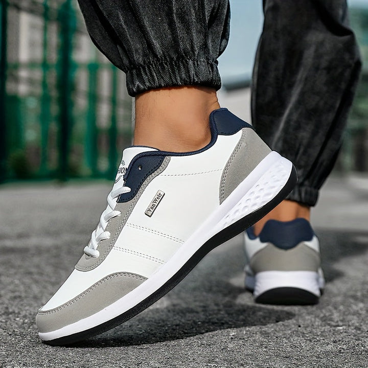 Levoire | Chaussures Pour Hommes À Rayures Tendance Blanc