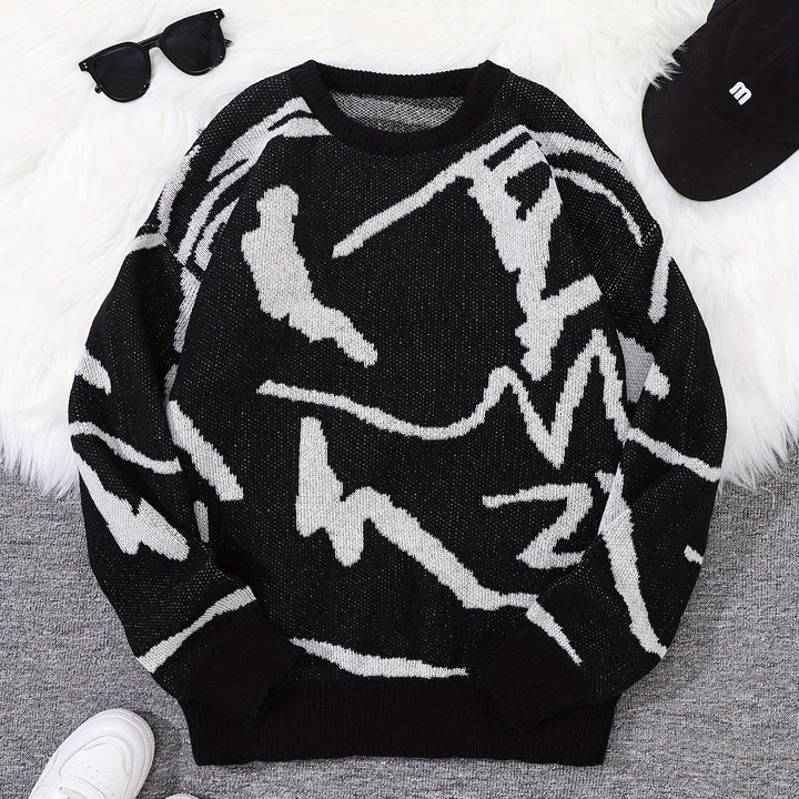 Levoire | Pull Homme Stylé Avec Impression Graffiti