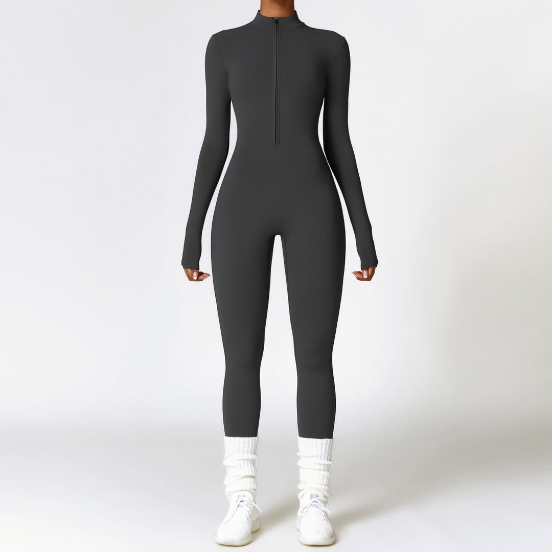 Levoire | Polaire Doublée Yoga Public Manches Longues Chaud Gris