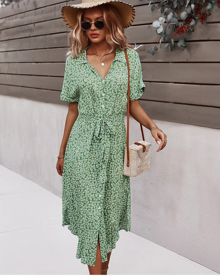Levoire | Robe À Motif Floral Pour L'Été Vert
