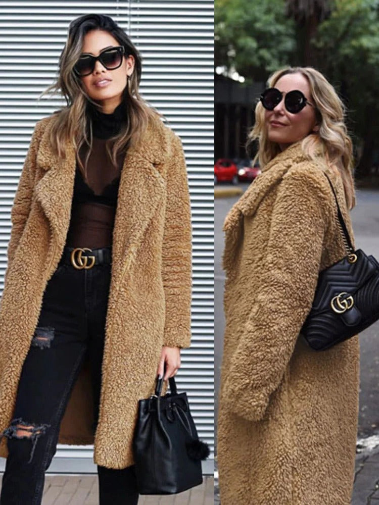 Levoire | Veste En Teddy À Manches Longues En Fourrure Synthétique