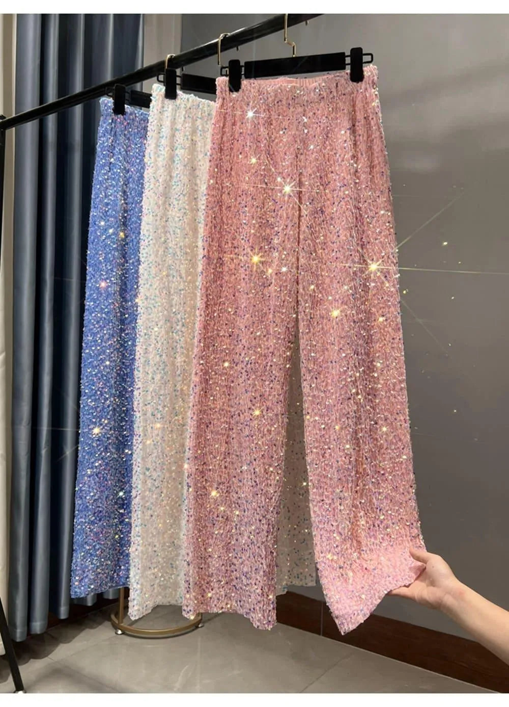 Levoire | Pantalons de soleil larges avec des paillettes