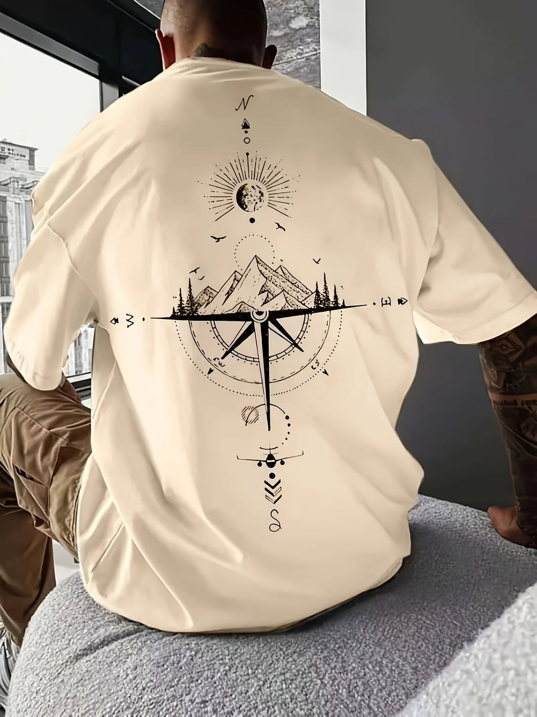 Levoire | T-Shirt Pour Homme Respirant Et Léger À Col Rond Abricot