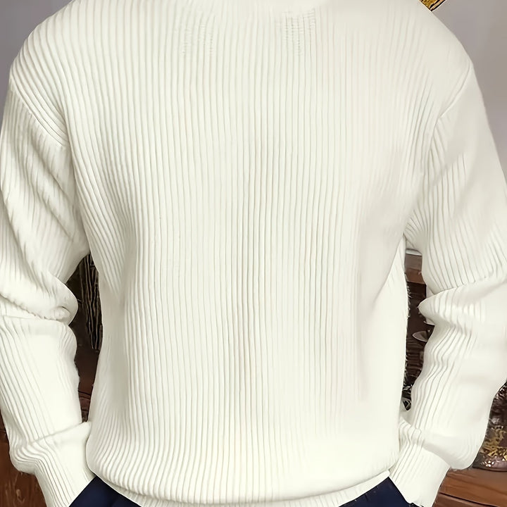 Levoire | Pull-Over En Laine Pour Hommes À Col Rond