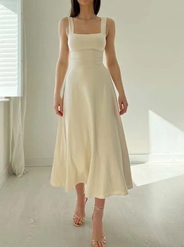 Levoire | Robe Midi Sans Bretelles Avec Bretelles Épaisses