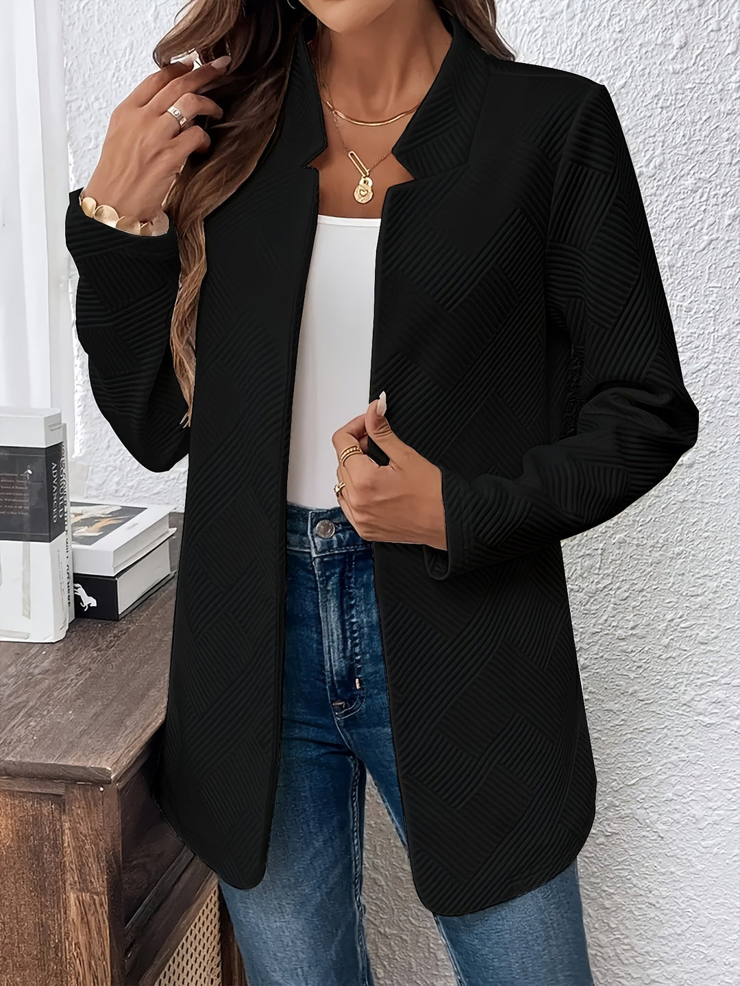 Levoire | Non Combiné Blazer Ouvert Texturé À Manches Longues