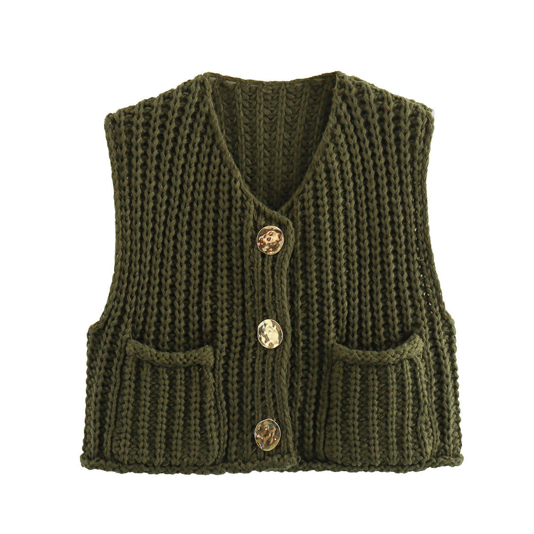 Levoire | Pull À Col Rond Pour Femmes Cuir vert