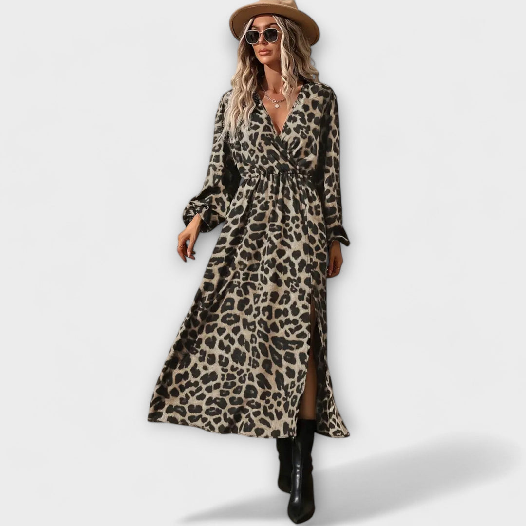 Levoire | Robe Élégante À Motif Léopard