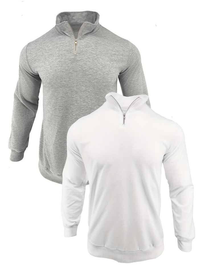 Levoire | Rento Sweatshirt Hommes Non Mélangé Avec Fermeture Éclair Mi-Longue, Manches Longues
