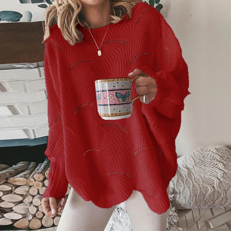 Levoire | Pull Long À Manches Crochet Rot