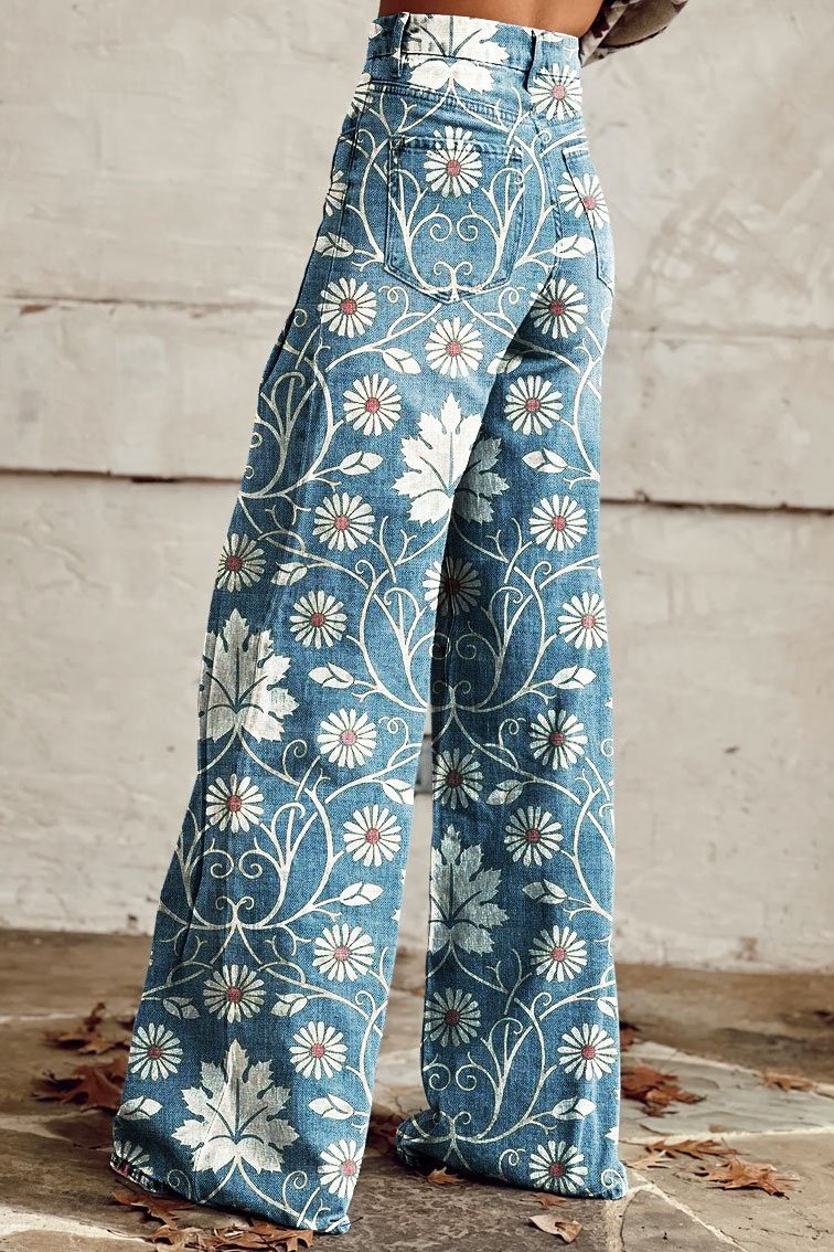 Levoire | Pantalon Boho À Motifs Au Look Rétro