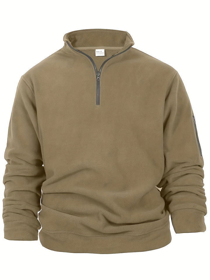 Levoire | Pull À Col Montant En Polaire Réversible Khaki Couleur