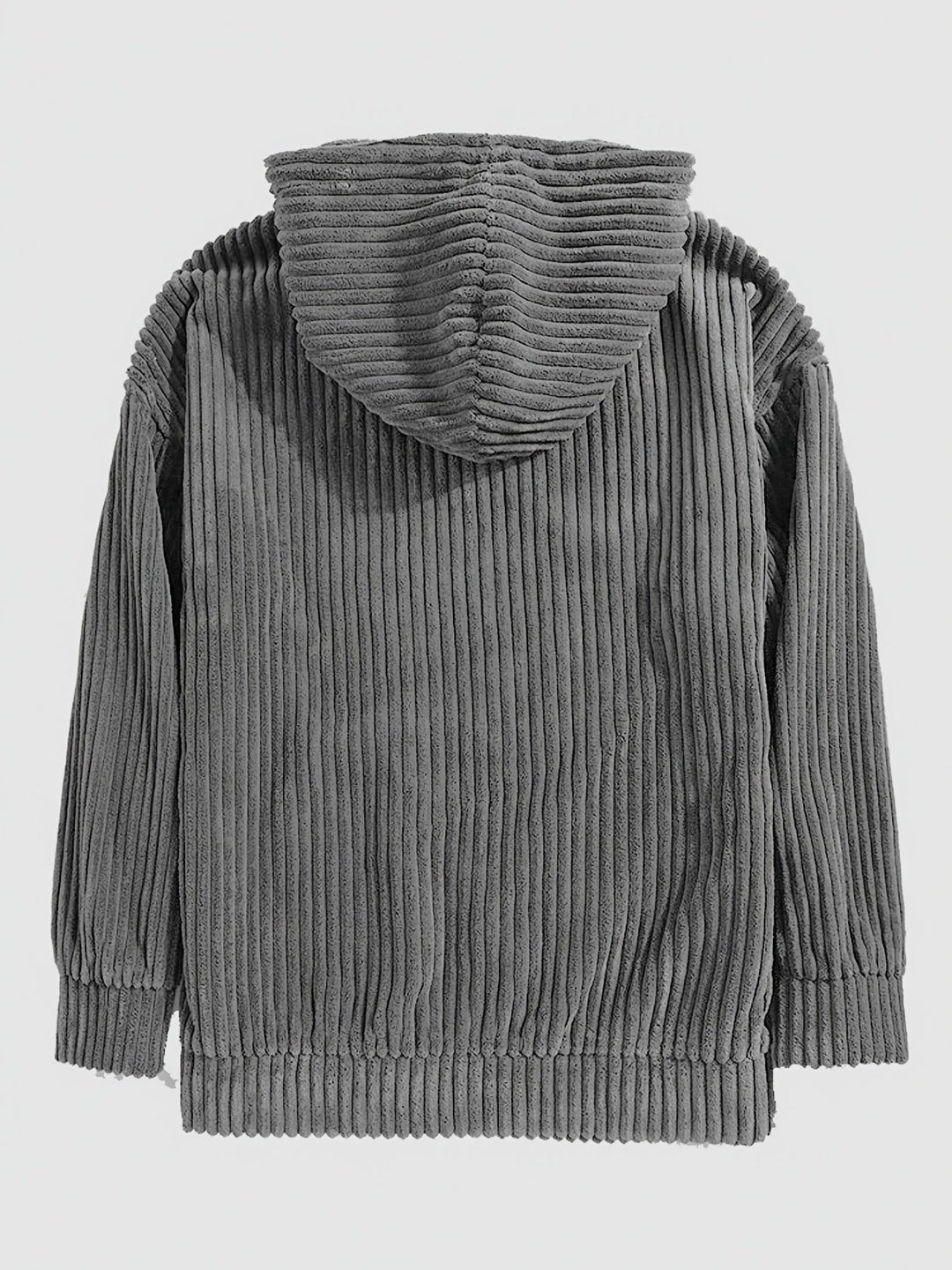 Levoire | Sweat À Capuche En Corduroy Vintage Pour Hommes Avec Col Haut Et Poche Kangourou