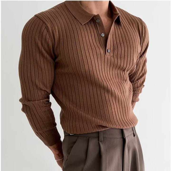 Levoire | Automne Tournant Polo Pull Braun