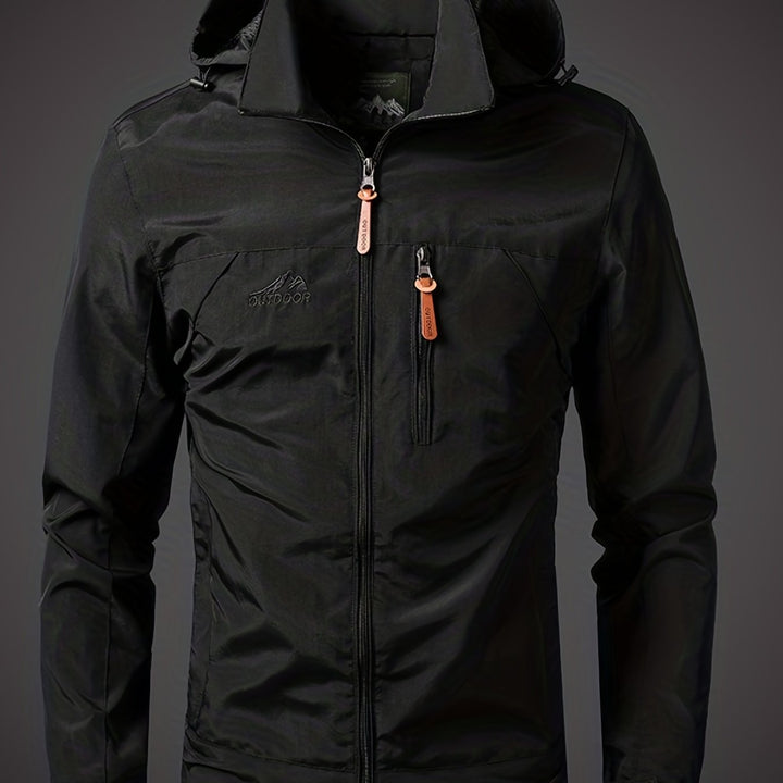 Levoire | Veste Softshell Imperméable Pour Hommes Avec Capuche Noir