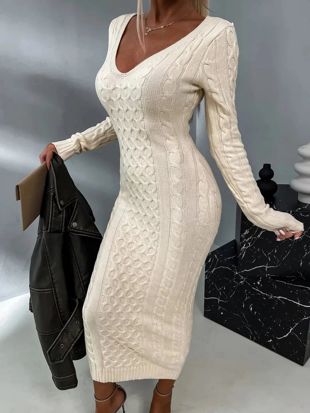 Levoire | Robe Sweat Élégante Avec Dentelle