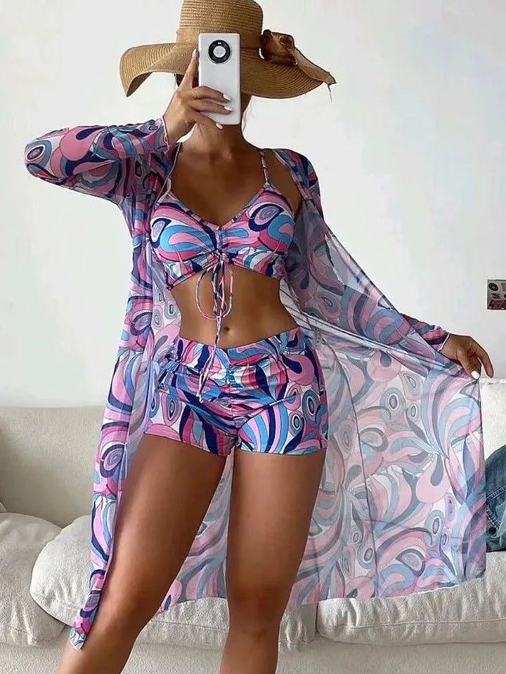 Levoire | Maillot de bain bikini trois pièces pour femmes Lila