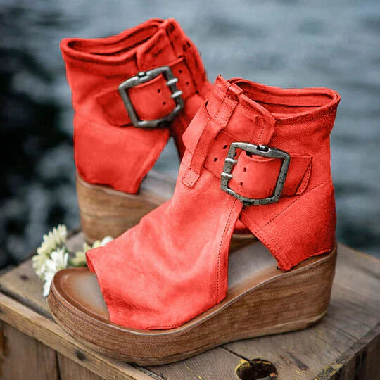 Levoire | Sandales Compensées Boho Pour Femmes Style Rot