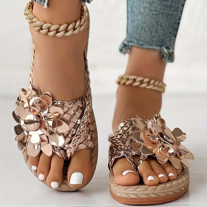Levoire | Chaussures Plates Avec Fleurs 3D