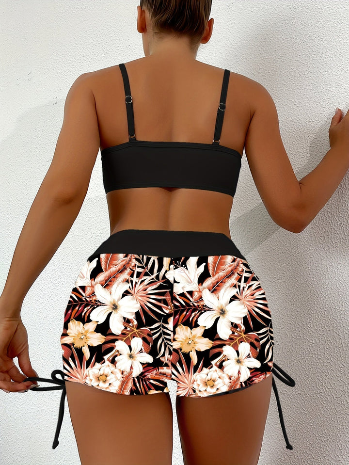 Levoire | Ensemble De Bikini Avec Taille Haute Et Cordon Pour Femmes
