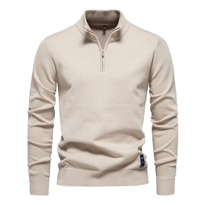Levoire | I Pull-Over Avec Fermeture Éclair Beige