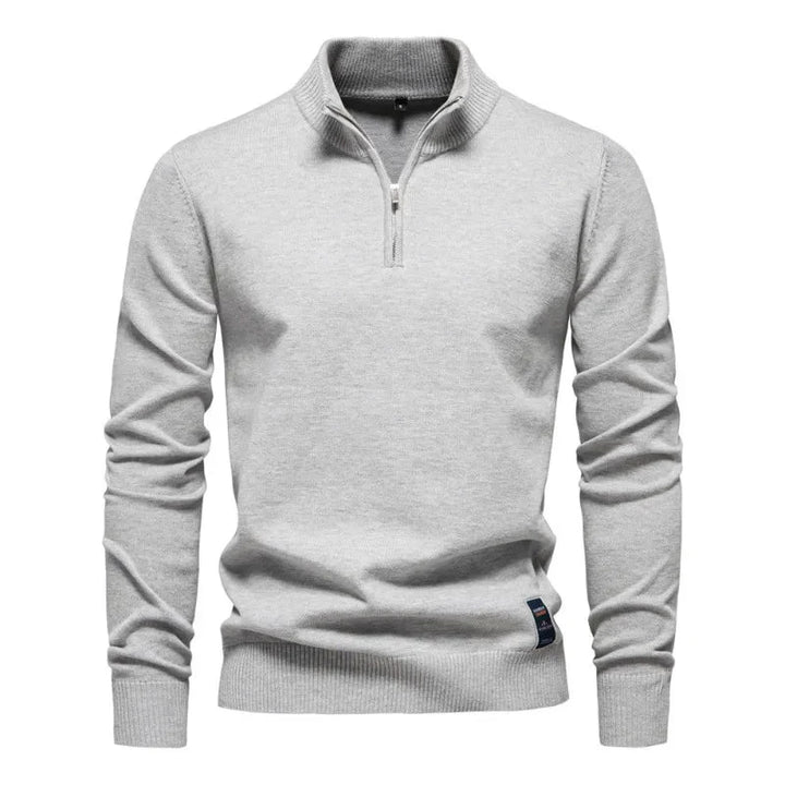 Levoire | I Pull-Over Avec Fermeture Éclair Gris clair
