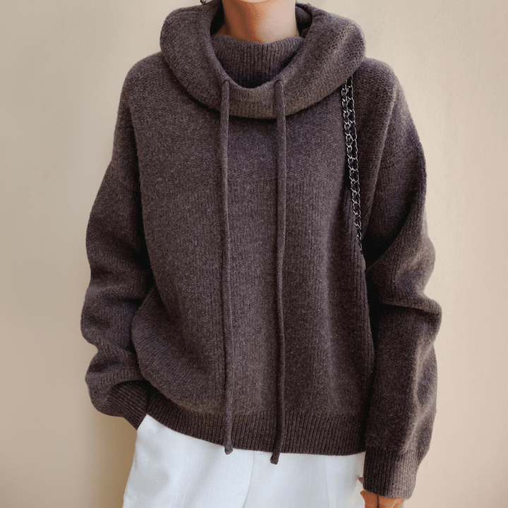 Levoire | Pull Long Ample À Capuche Varm Braun