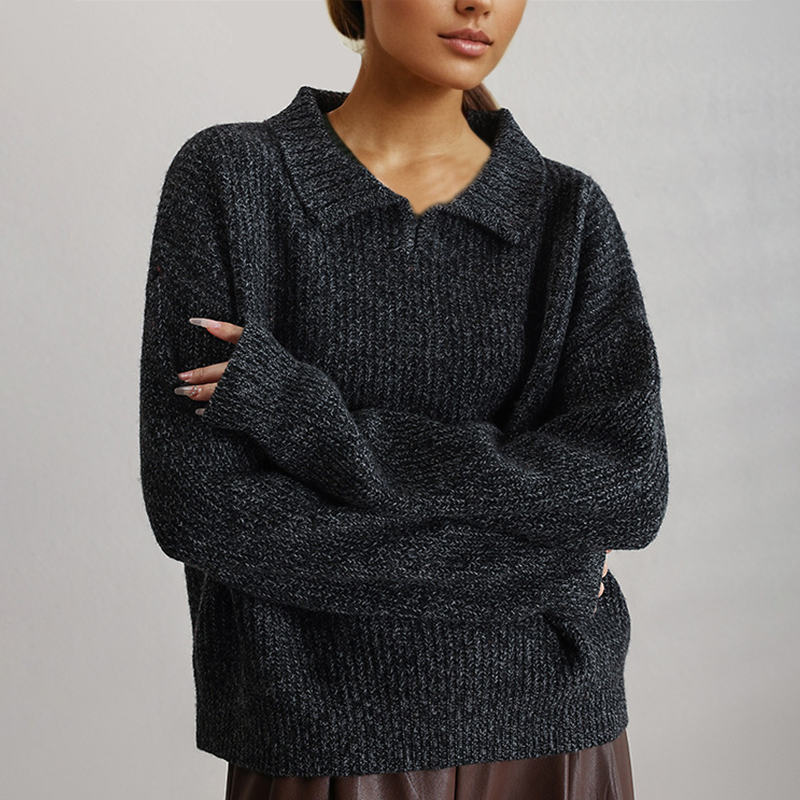 Levoire | Pull Élégant Et Raffiné Hiver Noir