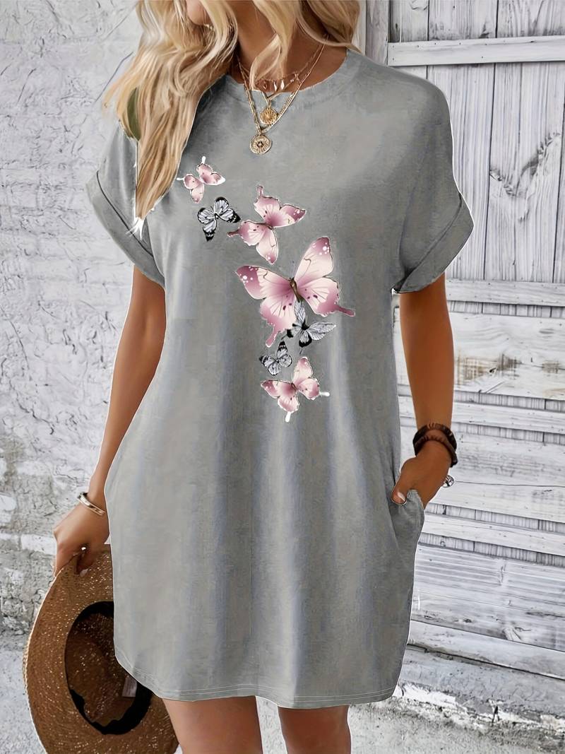 Levoire | Robe Avec Imprimé Papillon Et Poches
