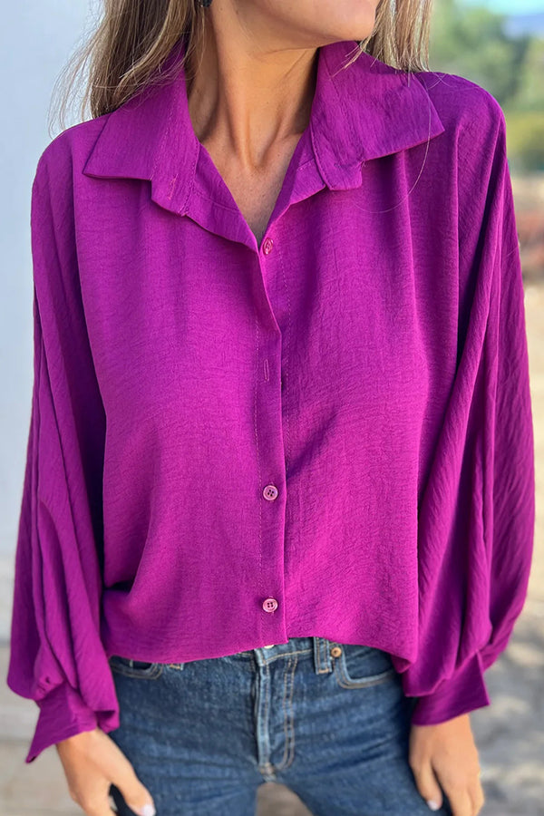 Levoire | Haut En Bouton Batwing À Coupe Décontractée Lilas