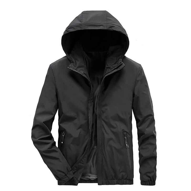 Levoire | Veste D'Automne Avec Capuche Noir