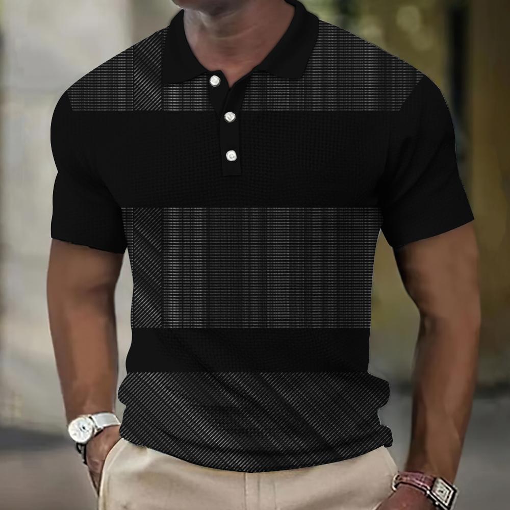 Levoire | Polo À Motif Unique Noir 2
