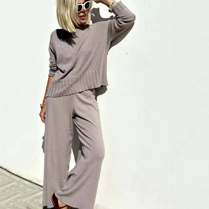 Levoire | Sweatshirt À Manches Longues Avec Pantalon Ample Accessoire Deux Pièces Gris