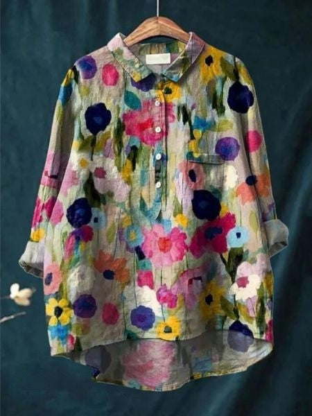 Levoire | Lila Blouse Motif Floral Chemisier Pour Un Look Frais Et Décontracté
