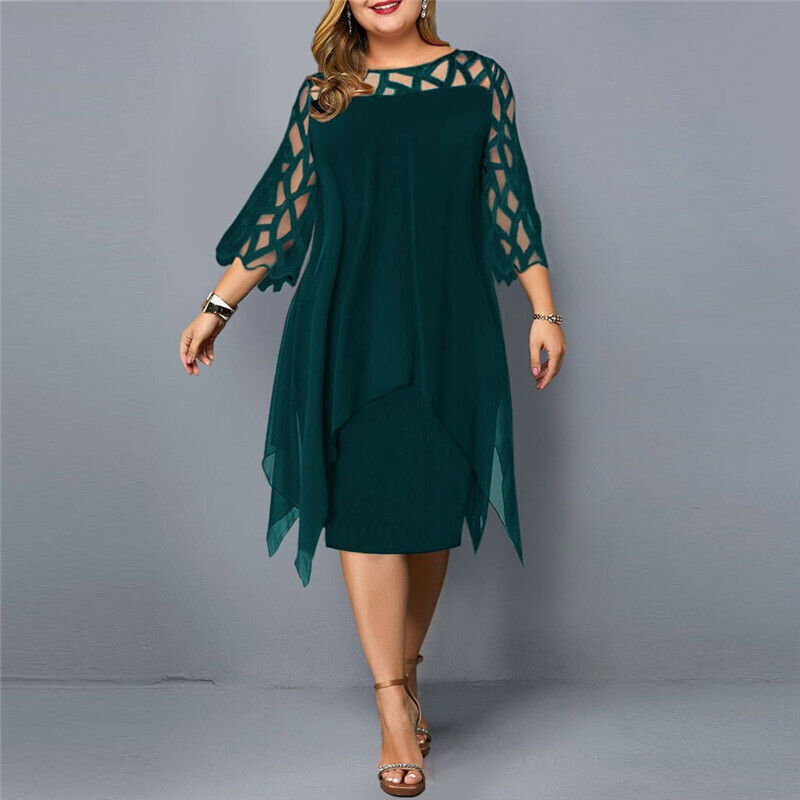 Levoire | Robe Midi Grande Taille Pour Femmes Vert