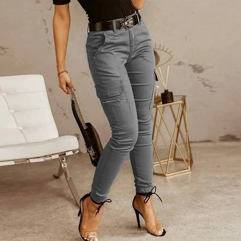 Levoire | Pantalon Cargo Skinny Femme Gris