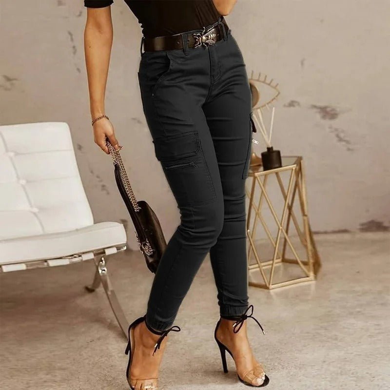 Levoire | Pantalon Cargo Skinny Femme Noir