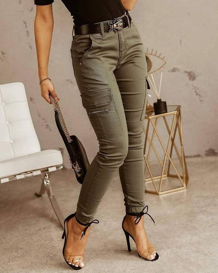 Levoire | Pantalon Cargo Skinny Femme Vert