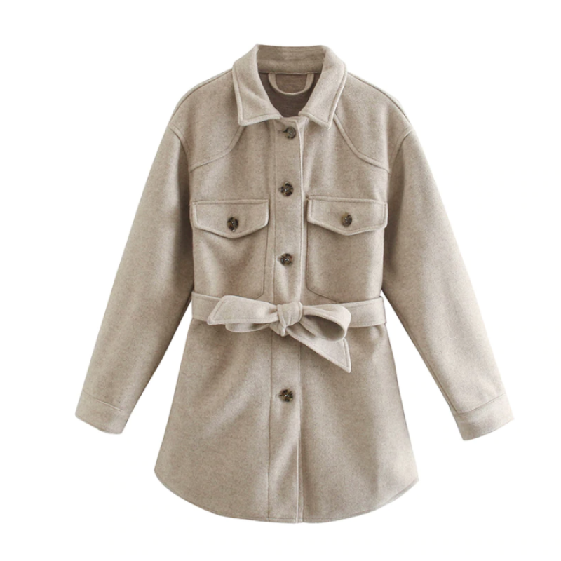 Levoire | Veste mi-longue à manches longues avec boutons