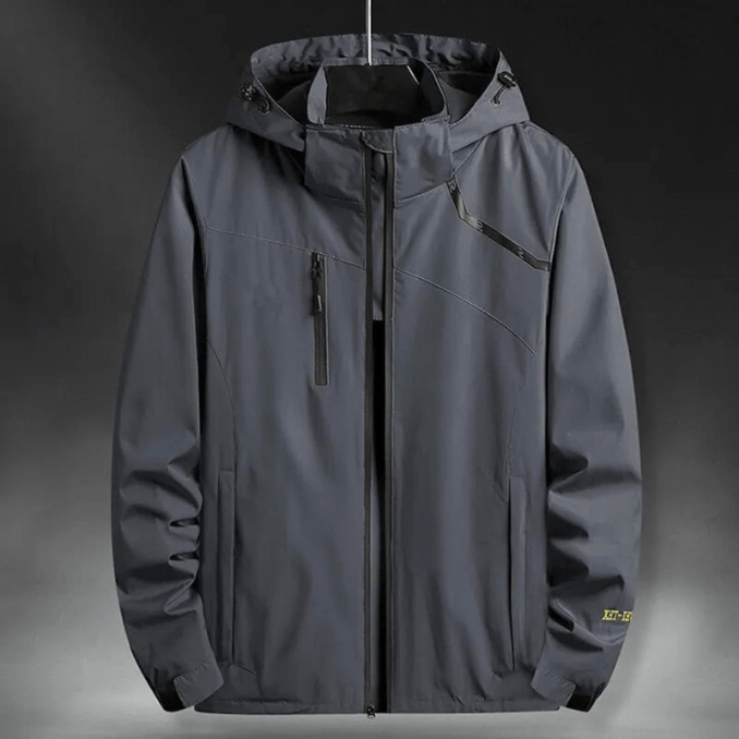Levoire | Veste pour hommes Veste imperméable hommes Protège contre la pluie et le vent Confortable Gris Foncé