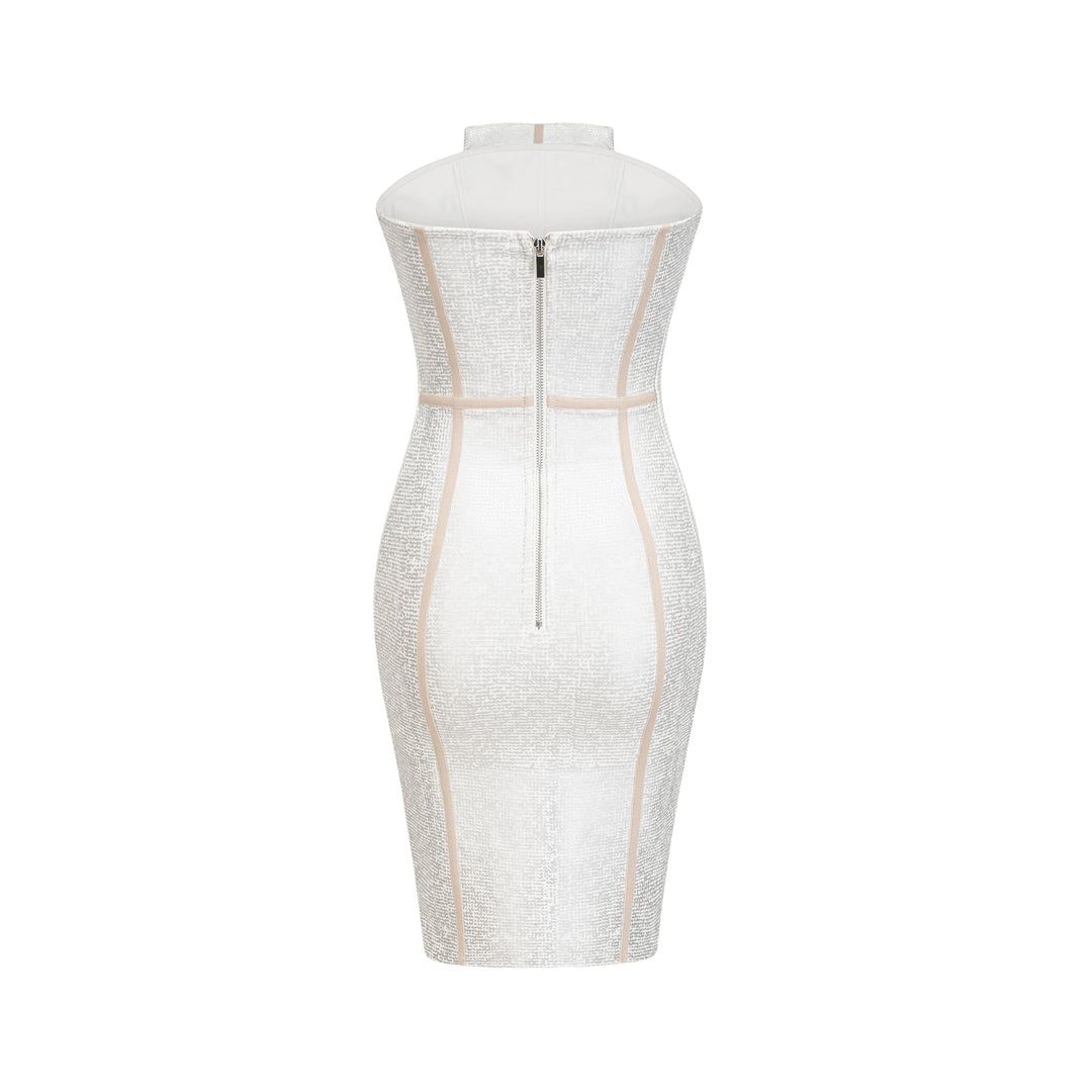 Levoire | Robe Mini Bandage Argent