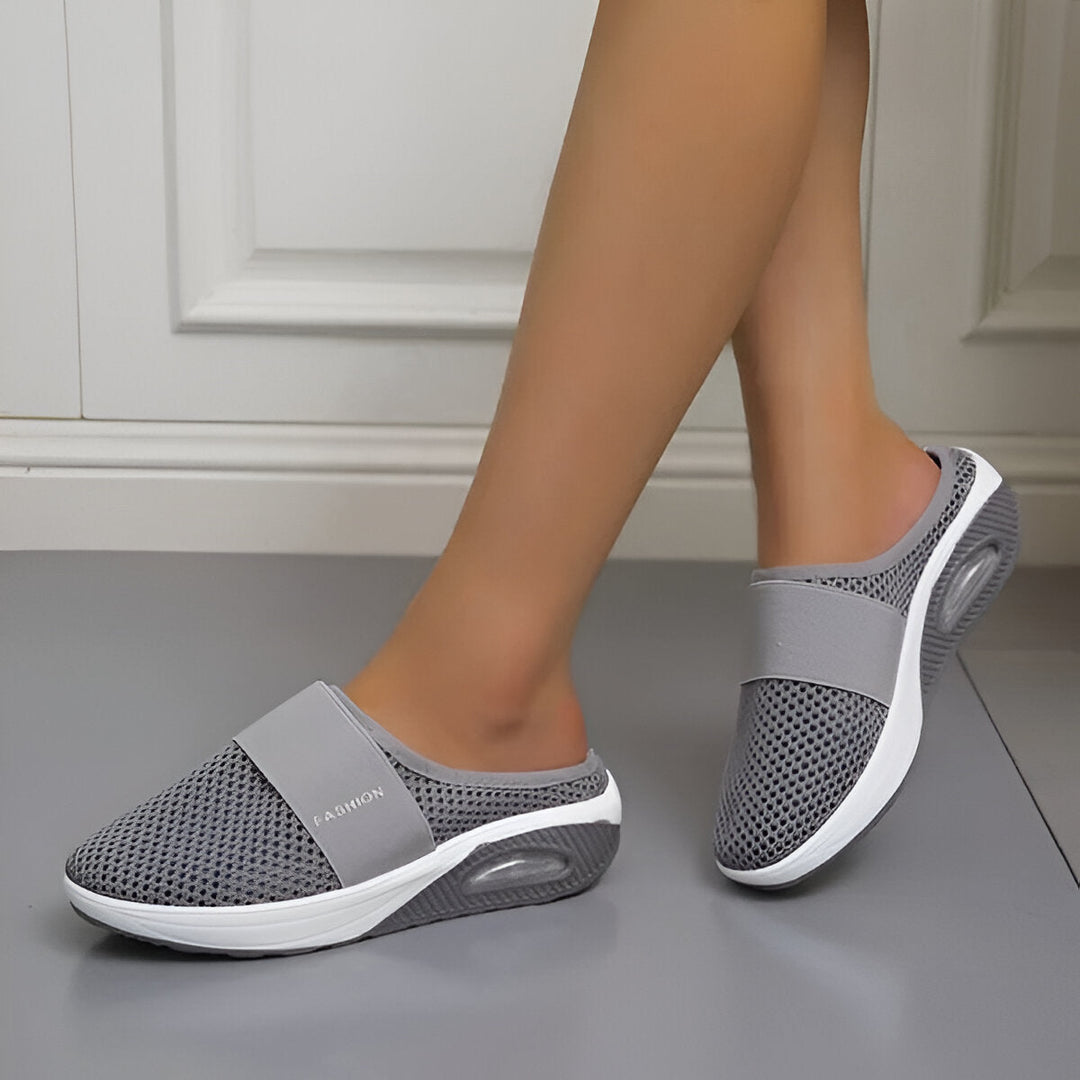Levoire | Sandales Orthopédiques À Talons Compensés Gris foncé