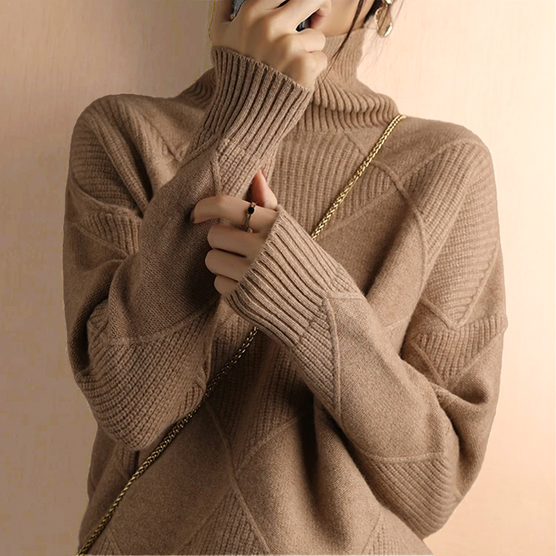 Levoire | Pull Col Roulé À Manches Long Pour Femme - Chaud
