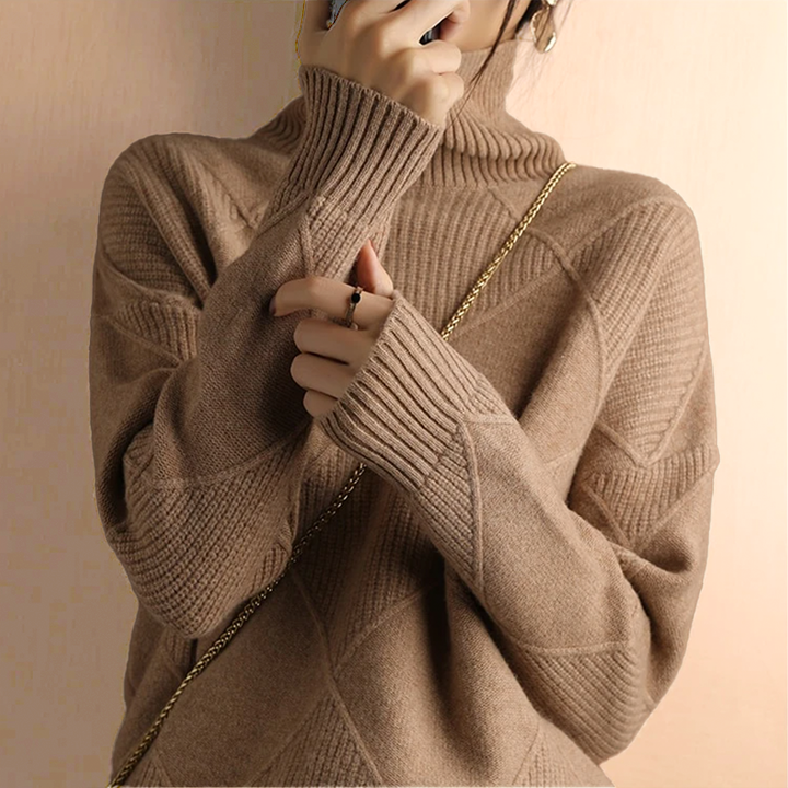 Levoire | Pull Col Roulé À Manches Long Pour Femme - Chaud