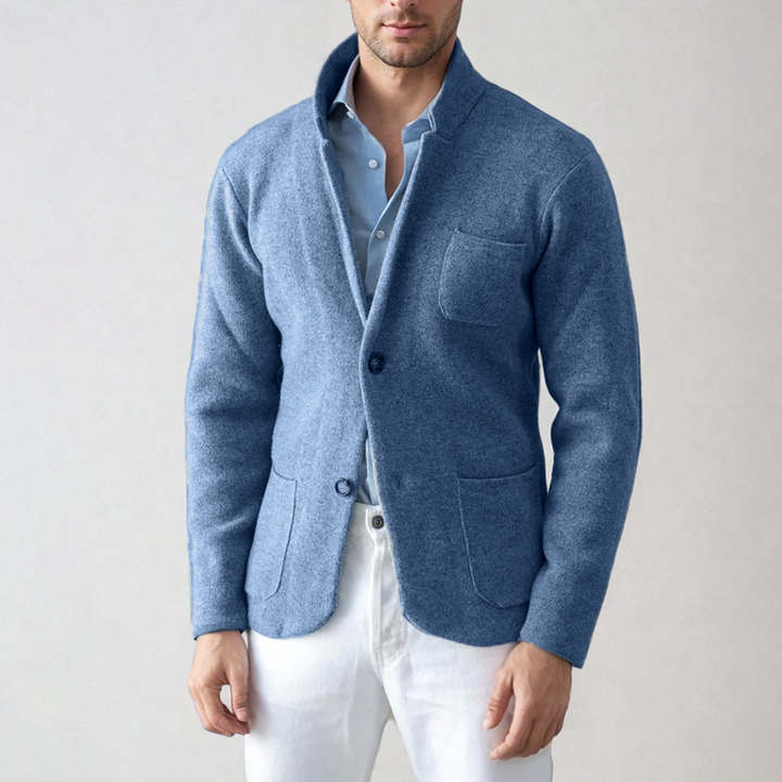 Levoire | Devoir Prestige-Blazer en laine vierge Bleu clair