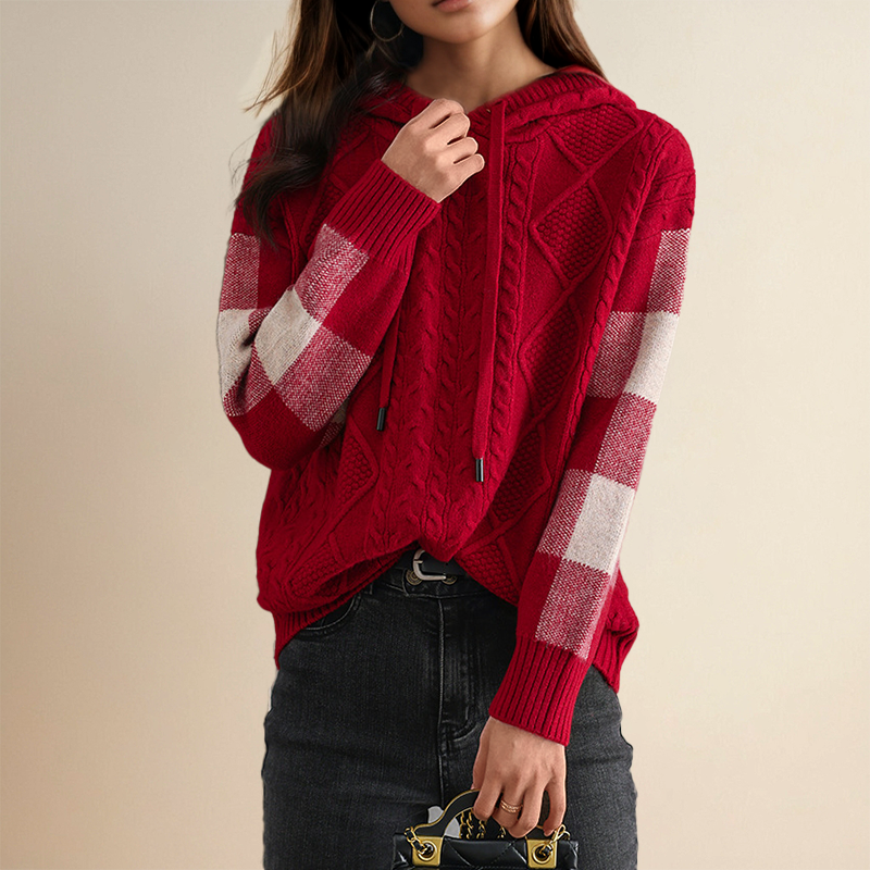 Levoire | PULL À CAPUCHE EN JACQUARD COUTURE
